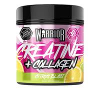 Warrior Creatine Monohydrate + Collagen Powder 270g - Pure Hydrolysed Peptides (Bovine) - Supports Muscle Recovery - Workout Supplement for Women and Men (not Tablet) - 30 Servings (Citrus Blast)