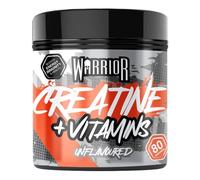 Warrior Creatine Monohydrate Powder + Vitamins 360g - Performance & Recovery - Pure Micronised Multivitamin Nutrition Blend - Vitamin A, B12, C, D, E, Magnesium, Iron, Zinc - 80 Servings (Unflavoured)