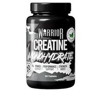 Warrior Creatine Monohydrate Tablets - 3000mg Per Serving - Supplement for Performance - Supports Muscle Growth - Unflavoured - Suitable for Men & Women - Vegan & Vegetarian Friendly (60 Capsules)
