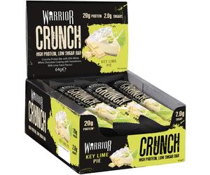 Warrior Crunch - High Protein Bars - 20g Protein in Each bar - Key Lime Pie - 12 x 64g | Warrior Supplements