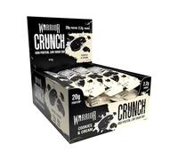 Warrior Crunch Protein Bars, Cookies and Cream 12 x 64g - High Protein Snacks (20g), Low Sugar, Low Calorie Snack Bar, Guilt-Free On-the-Go Treats, Multipack Diet Bars for Weight Loss