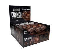 Warrior Crunch - High Protein Bars - 20g Protein Each Bar - Low Carb, Low Sugar Snack - 12 Pack x 64g (Fudge Brownie)