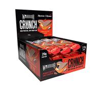 Warrior Crunch - High Protein Bars - 20g Protein Each Bar - Low Carb, Low Sugar Snack - 12 Pack x 64g (Peanut Butter Cup)
