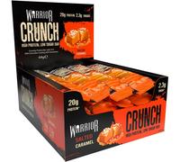 Warrior Crunch Protein Bars, Salted Caramel 12 x 64g - High Protein Snacks (20g)