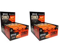 Warrior Crunch Protein Bars, Salted Caramel 12 x 64g - High Protein Snacks (20g), Low Sugar, Low Calorie Snack Bar, Guilt-Free On-the-Go Treats, Multipack Diet Bars for Weight Loss (Pack of 2)