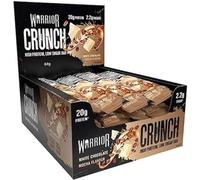 Warrior Crunch - High Protein Bars - 20g Protein Each Bar - Low Carb, Low Sugar Snack - 12 Pack x 64g (White Chocolate Mocha)