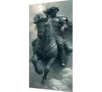 Warrior Diamond Art Animal Diamond Painting Kits, 5D Crystal Art Kits for Adults Kids DIY Full Round Drill Gem Dots Embroidery Paintings Crafts Picture for Beginners, Home Wall Decor 40x80cm m7-15bd