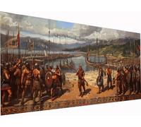 Warrior Diamond Art Kits Adults, Large 64x32 Inch 5D Diamond Painting for Beginners War, DIY Full Drill Cross Stitch Embroidery Crystal Art, Crafts and Painting for Home Wall Decor Gifts U-5074