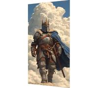 Warrior Diamond Painting Cloud Diamond Art Kits Adults, Crystal Art Kit for Adults Kids 5D Square Full Drill Gem Dots Rhinestone Embroidery Crafts Picture Beginners, Home Wall Decor 100x200cm bs6-h8