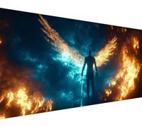 Warrior Diamond Painting Wing Diamond Art Kits Adults Beginners DIY 5D Round Drill Round Gem Crystal Art Rhinestone Embroidery Paintings Crafts Picture Kits for Home Wall Decor Gifts 30x60cm tb5-m12