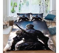 Warrior Divine Bedding Sets for Boys Kids Duvet Cover,3D Gothic Themes Comforter Cover Bed Set Ultra Soft Room Decor King(220x240cm)