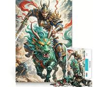 Warrior Dragon-like Creature Jigsaw Puzzle1000 Pieces Mind Train Fun Clean Cut Sturdy Components Captivating Leisure for Cozy Indoors (38x26cm)