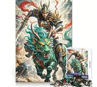 Warrior Dragon-like Creature Jigsaws 1000 Pieces for Adults Focus Ability Mindful Escape Interlock Well Meaningful Gift (38x52cm)