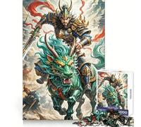Warrior Dragon-like Creature Puzzles for Teenagers 1000 Piece Intellect Skill Tranquil Escape Clean Join (38x26cm)