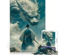 Warrior Facing A Dragon in The Sky for Adults 1000 Piece Puzzle Mental Workout Peaceful Recreation Unique Gift (38x52cm)