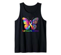 Warrior Fight Cancer in All and Every Color Ribbon Butterfly Tank Top