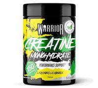Warrior Creatine Monohydrate Powder 500g - Micronised for Easy Mixing and Consumption - Proven to Improve Physical Performance/Recovery, 5g Servings (Lightning Lemonade)