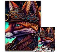 Warrior Fox 1000 Piece Jigsaw Puzzles for Adults Wooden Puzzles Family Game Night Fun, DIY Decorative Artwork 50x75CM/19.68x29.52inch