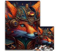Warrior Fox Jigsaw Puzzles for Adults 1000 Wooden Puzzles Interactive Family Game, Brain Challenge, Educational Toy 50x75CM/19.68x29.52inch