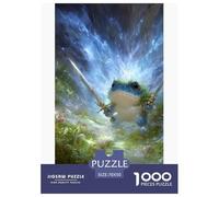 Warrior Frog Puzzles 1000 Piece Challenge Toy Adults And over 12 Years Old Family Fun Puzzle Educational Challenge Brain Stimulation Home Decoration Gift 70x50cm/1000pcs