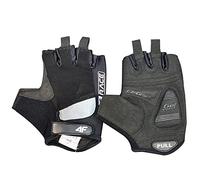 warrior gears Half Finger Cycling Gloves for Men, Breathable Cycling Fingerless Gloves for Men, Adjustable Gel Padded Thermal Gloves with Anti Slip Grip, Black - S