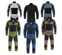 warrior gears Mens Air Mesh and 600D Cordura Textile Motorcycle Suit CE Armoured Motorbike Jackets and Trouser with Mesh and Waterproof Lining, Black - Jacket: 5XL | Trouser: 48 W / 31 L