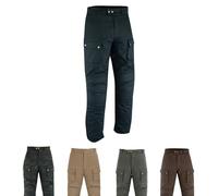 warrior gears Men's Waxed Cotton Motorcycle Trousers, Mens Motorbike Trousers, Waterproof Trouser for Outdoor, Armoured Biker Textile Winter Pants for Men (Black, 34W / 31L)