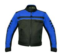 warrior gears Motorcycle Kids Waterproof Jacket, Textile Motorcycle Jacket with CE Protective Armours, Childrens High Vis Jackets, Boys' Outdoor Waterproof Jackets, Black and Blue 9-10 Years