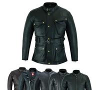 warrior gears Nappa Leather Motorcycle Jacket Original Leather Motorbike Jackets for Men with CE Removable Armors (7XL, Black-MJ1003)