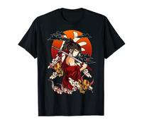 Warrior Geisha W. Oni Mask | Japanese Anime Art Otaku Manga T-Shirt