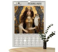 Warrior Goddess 2025 Moon Phase Calendar, Goddesses 2025 Moon Phase Calendar, Includes 12 Original Illustrations, 2025 Wall Calendar, Gothic Home Decor, New Year Month Calendar, Planner Decor