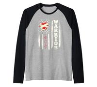 Warrior - Heart Attack Survivor Open Heart Surgery Recovery Raglan Baseball Tee