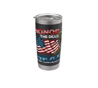 Warrior Honor the Dead Heal the Wounded US Veteran Stainless Steel Insulated Tumbler