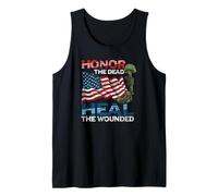 Warrior Honor the Dead Heal the Wounded US Veteran Tank Top