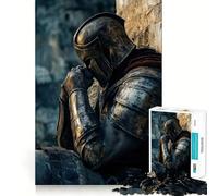 Warrior in Armor Jigsaw for Teenagers 1000 Pieces Memory Fun Game Smooth Burr Free Surface Birthday Gift Brain Teaser Toy (50x75cm)