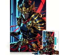 Warrior in Golden Armor Adult Jigsaw Puzzles1000 Pieces Brain Game Gift High Precision Die Cut Relaxing Indoor Group Activity (38x26cm)