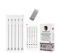 WARRIOR Magnum Steel Tattoo Needles pre-sterile with E.O. gas in individual blister pack.Tattoo supply Disposable Surgical for Tattoo Machine Flat Measure 0.35 mm(T1215F/50pz)