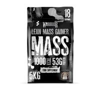 Warrior Mass Gainer Protein Powder 5kg, 18 Servings - 1000 kcal High Calorie Weight Gainer with Whey & Casein - 61g Protein Shake Plus Glutamine - Muscle Growth Supplements - Double Chocolate