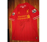 Warrior Men's LFC Liverpool 2013 2014 Home Replica Short Sleeve Jersey - High Risk Red/White/Amber Yellow, X-Large