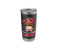 Warrior Messy Bun Hair Pulmonary Embolism Awareness Stainless Steel Insulated Tumbler