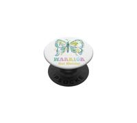 Warrior Not Worrier Butterfly Positive Vibes Women Inspire PopSockets Adhesive PopGrip