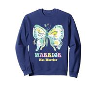 Warrior Not Worrier Butterfly Positive Vibes Women Inspire Sweatshirt