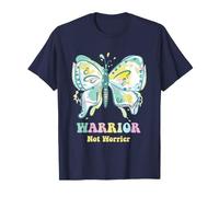 Warrior Not Worrier Butterfly Positive Vibes Women Inspire T-Shirt