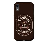 Warrior Not Worrier Gym Humor Fitness Motivation Case for iPhone XR