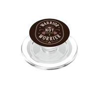 Warrior Not Worrier Gym Humor Fitness Motivation PopSockets PopGrip for MagSafe