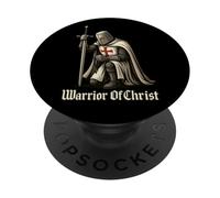 Warrior of Christ - Catholic Knight Templar Crusader PopSockets Adhesive PopGrip