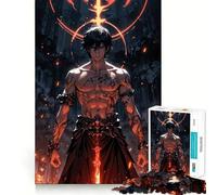 Warrior of Infernal Flames 1000 Adult Pieces Jigsaw Puzzle Mind Challenge Toy Neat Cut Perfect Alignment Family Fun Night Activity (38x26cm)