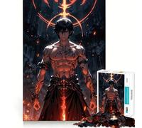Warrior of Infernal Flames Puzzle for Adults 1000 Pieces Memory Play Game Firm Fit Secure Assembly Meaningful Connection Building Game (38x52cm)