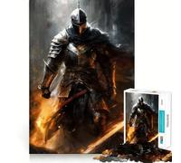 Warrior of The Darkness 1000-piece Jigsaw Puzzles Brain Focus Game Expert Cutting Craftsmanship Fascinating Hobby for Idle Moments (38x26cm)