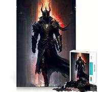 Warrior of The Darkness Adults 1000 Pieces Puzzle Mind Training Fun Burr Free Clean Cut Pieces Heartwarming Gathering Activity (38x26cm)